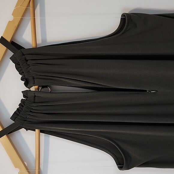 Michael Michael Kors Midi Dress in Olive with Gold Accents Ladies Size M - Picture 5 of 7